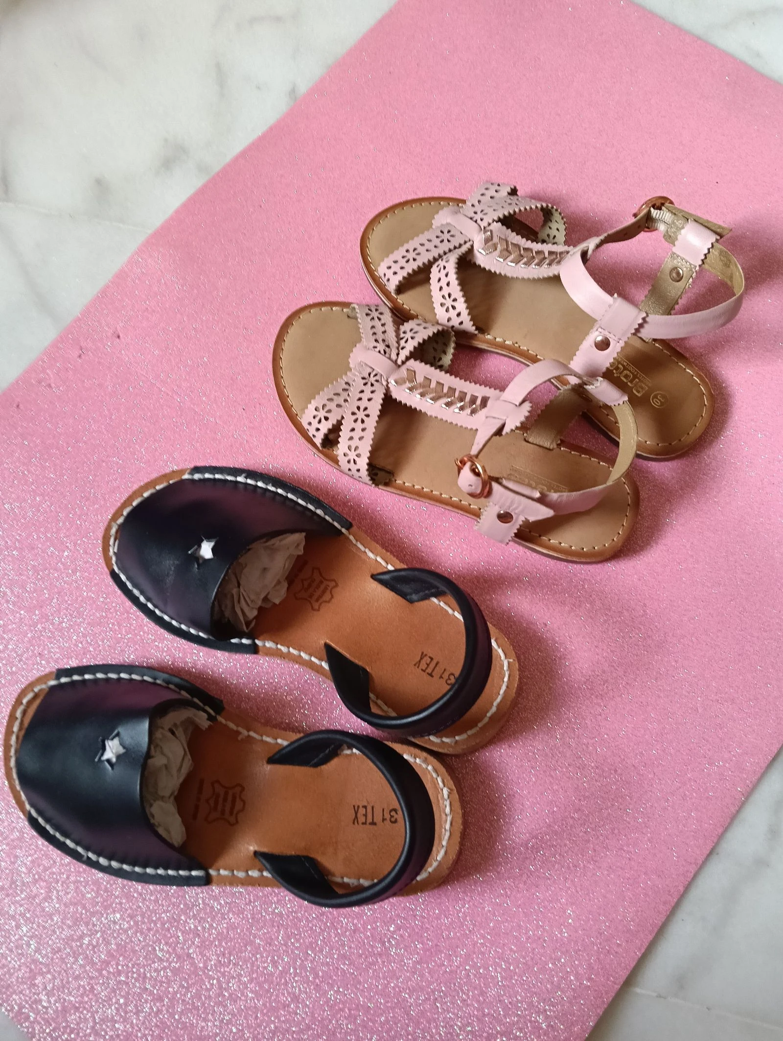 Lote Sandalias Brotes y Tex de piel 